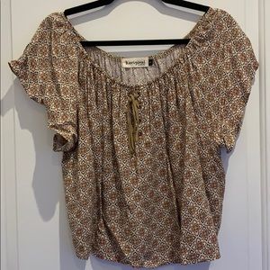 Patterned Off the Shoulder Top